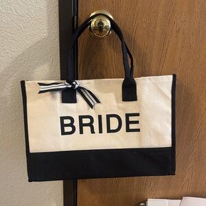 Black and Cream Tote Bag